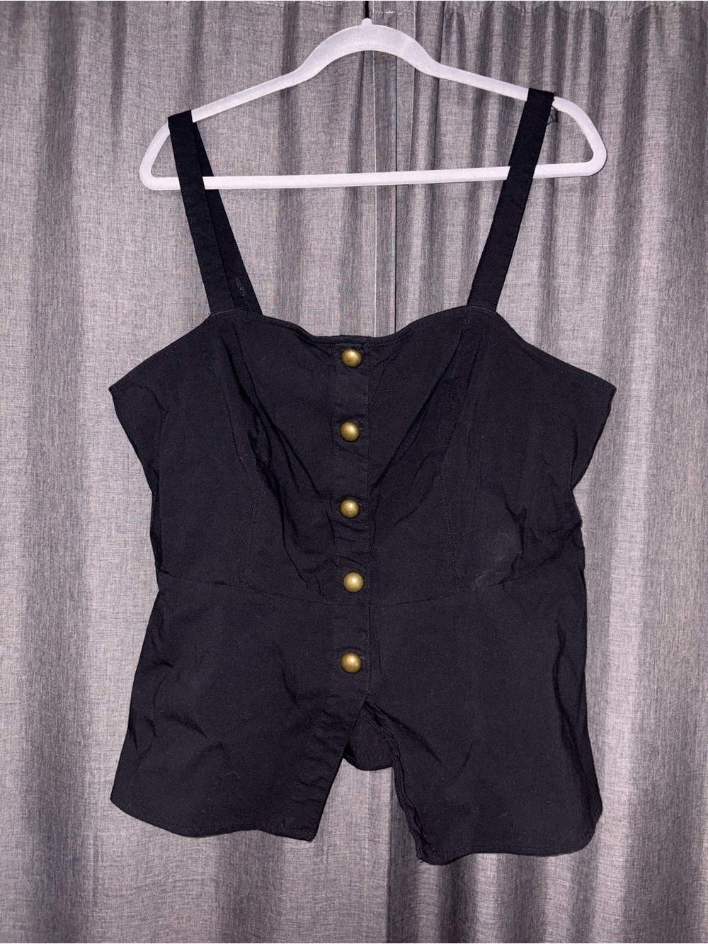 torrid Black Button-Front Cropped Camisole